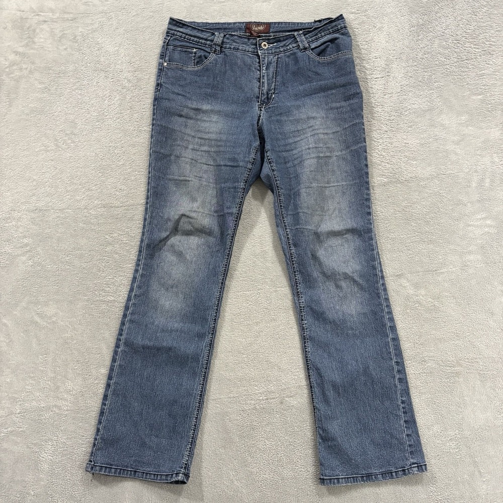 Angels Bootcut Jeans Women 10 Blue Western Y2K Denim Vtg Boho
